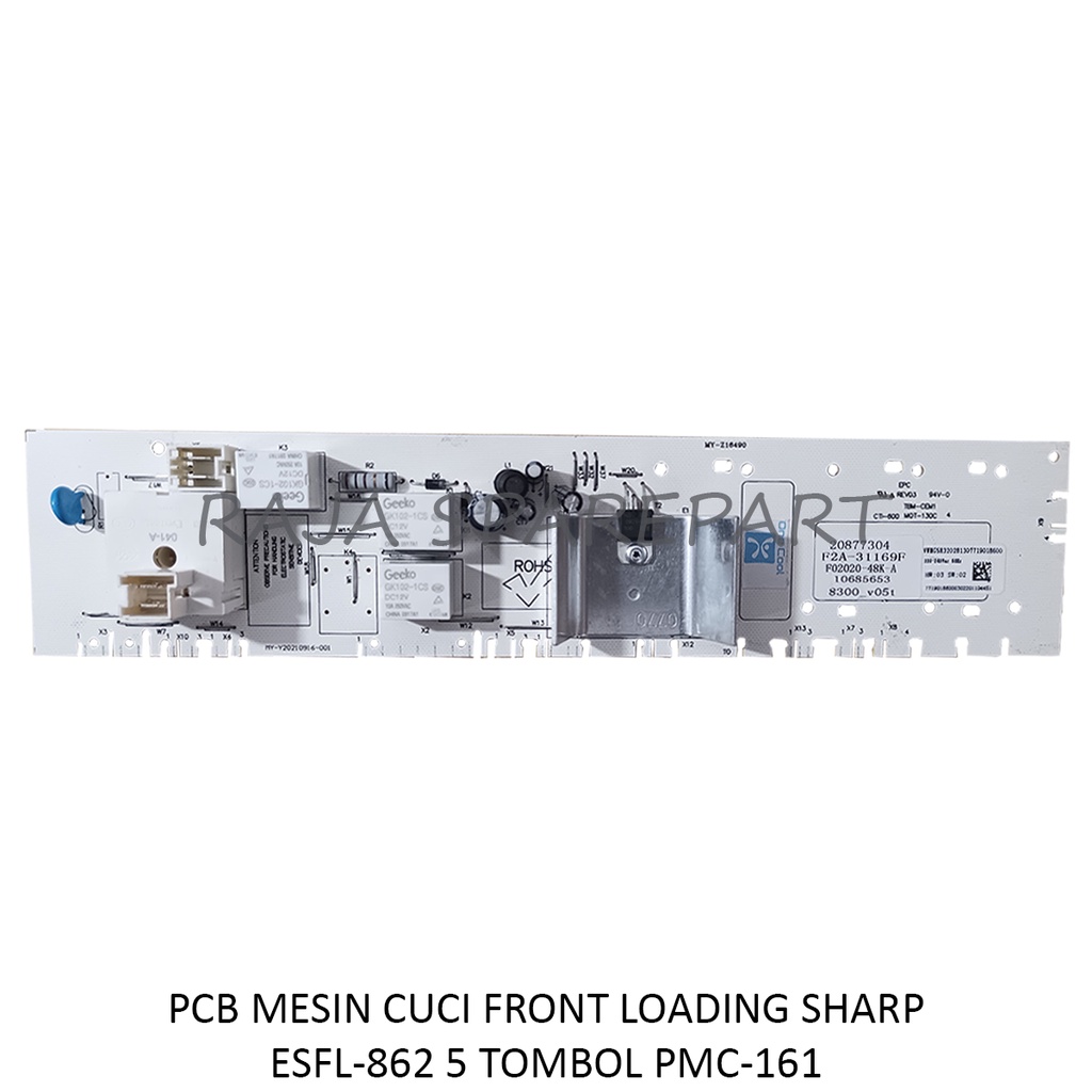 PCB/MODUL MESIN CUCI FRONT LOADING SHARP ESFL-862 5 TOMBOL PMC-161