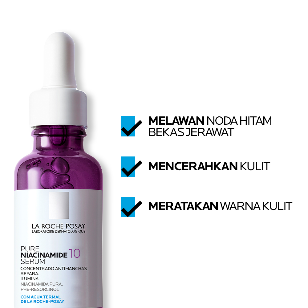 La Roche Posay 10% Pure Niacinamide Serum 30ml - Mencerahkan Noda Hitam