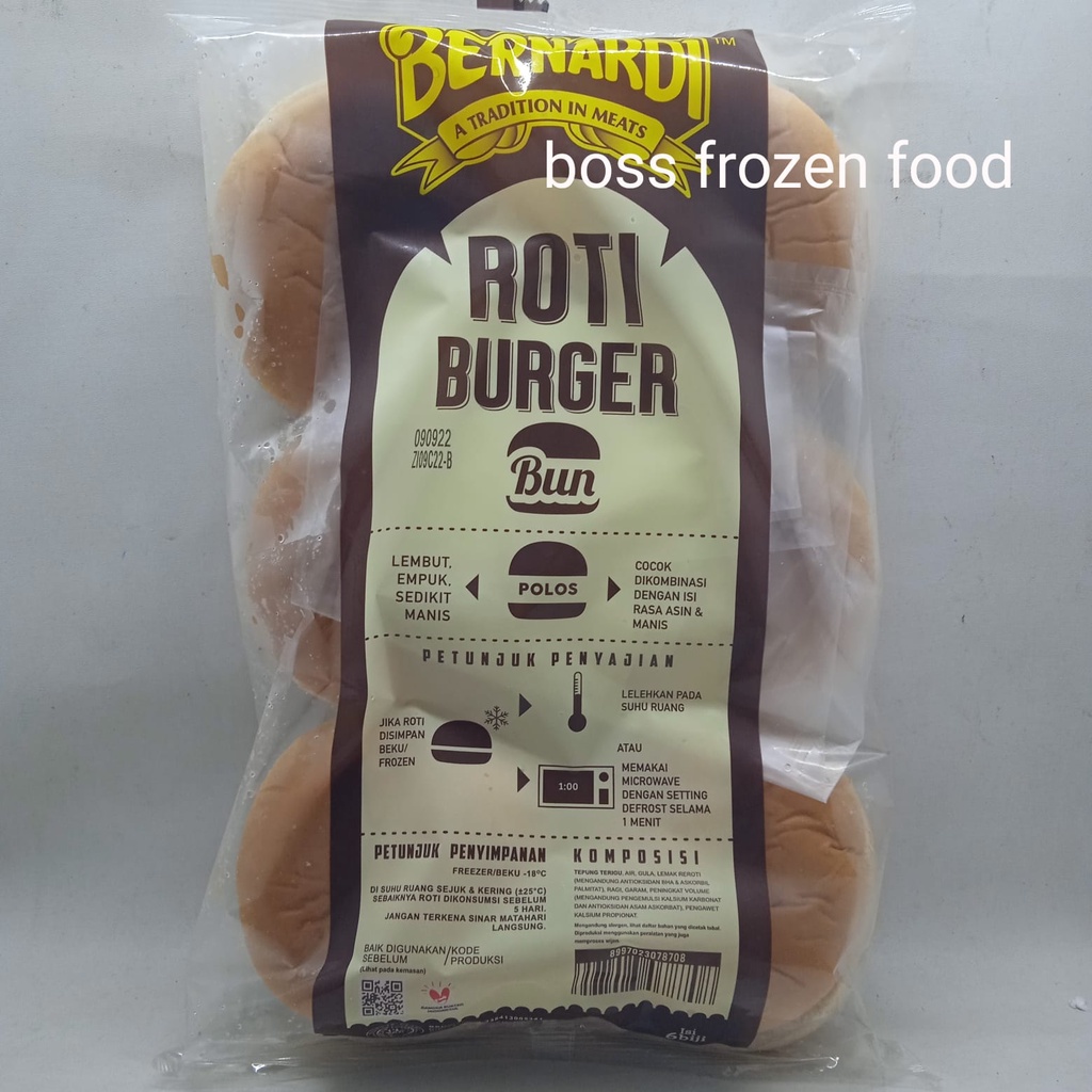 

roti burger bernardi (tanpa wijen) isi 6pcs 300gr