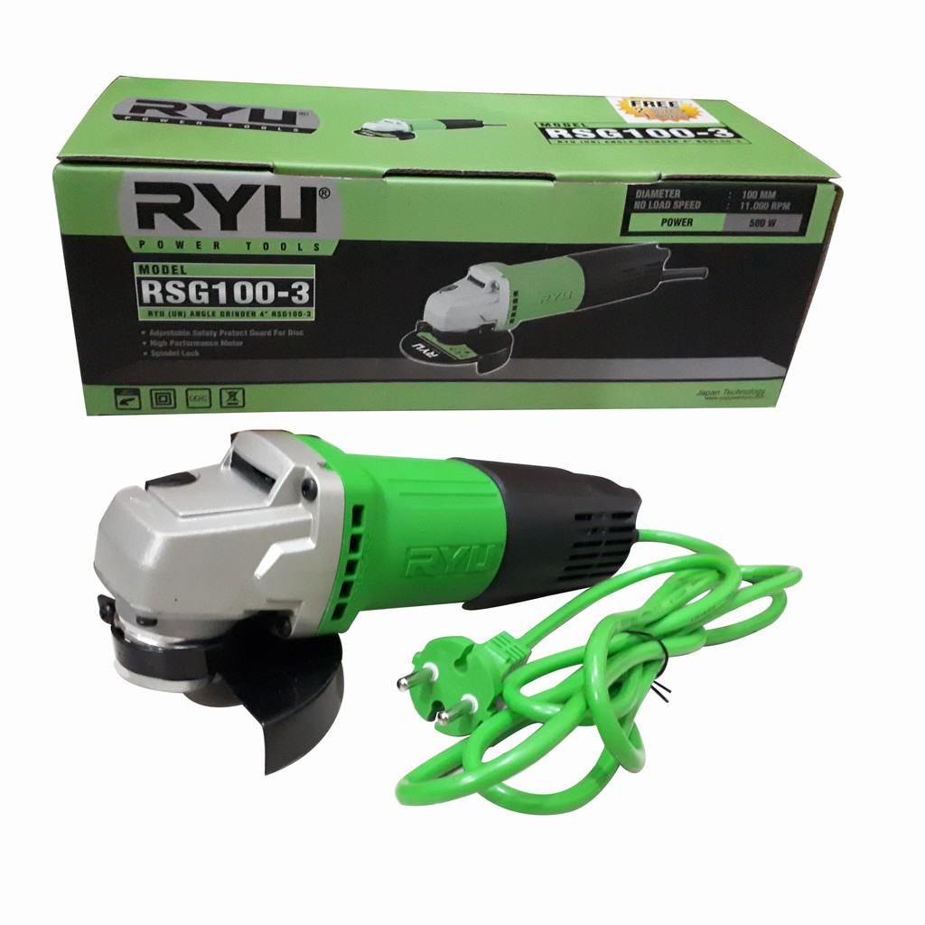 Gerinda Ryu Angle Grinder 4 Inch Free Tool Box Mini B 250