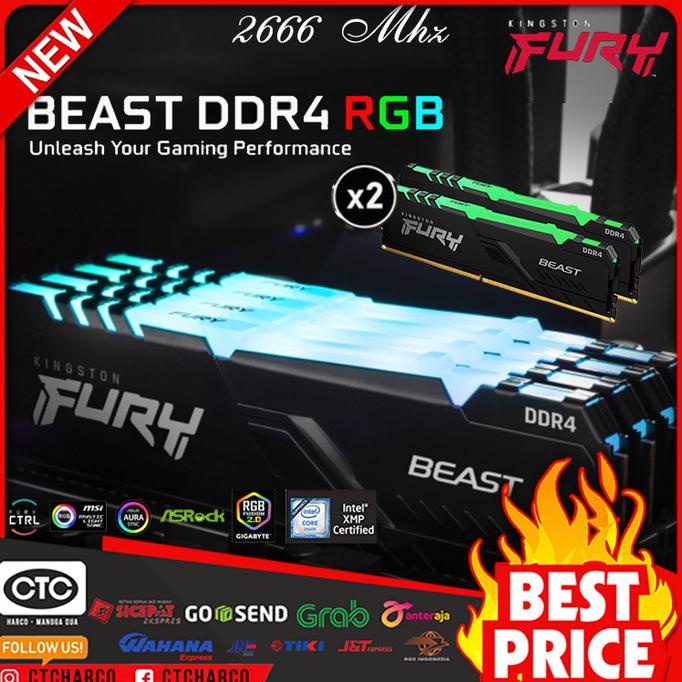 Ram Ddr4 Kingston Hyper X Fury Rgb 16Gb - 2X 8 Gb Memory Longdimm