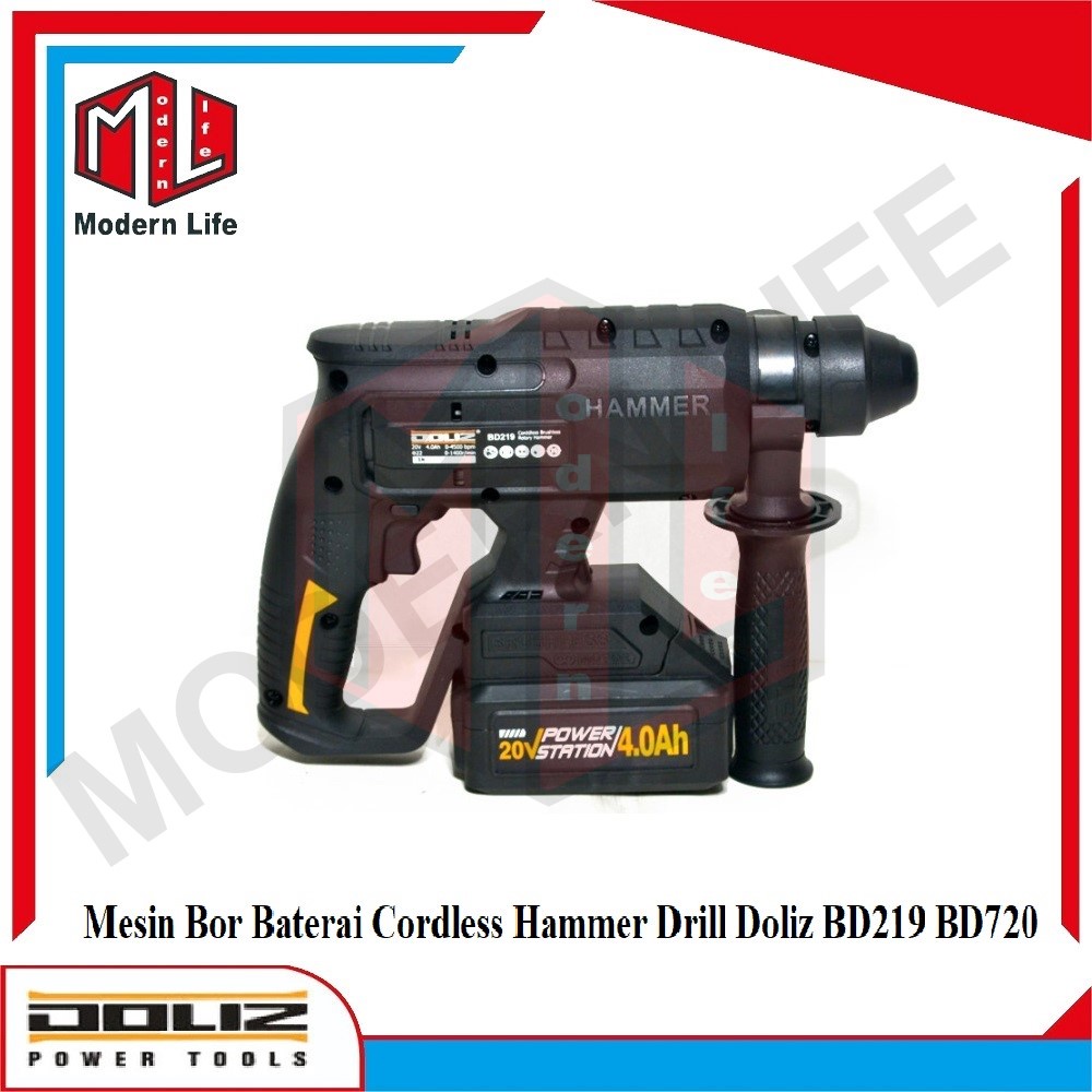 Doliz BD219 BD 720 Mesin Bor Bobok Beton Cordless / Bor Batre Rotary