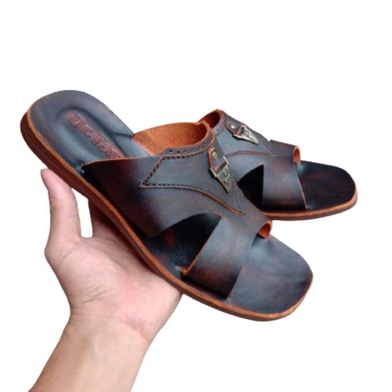 sandal pria seri 4042 full kulit sapi asli kualitas