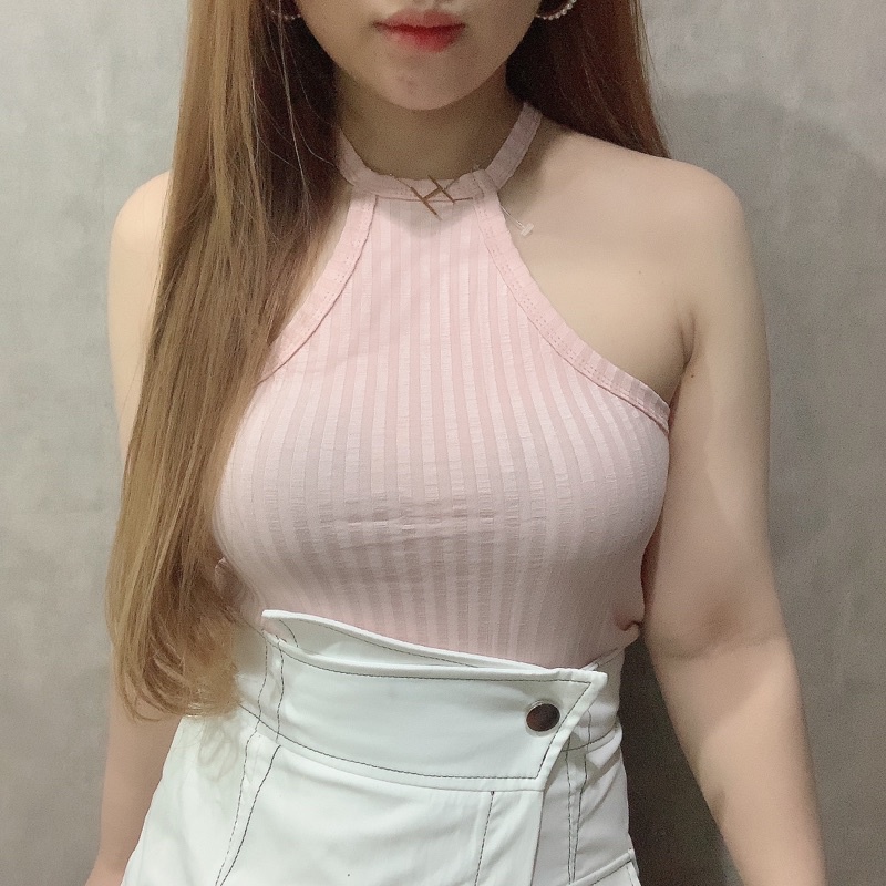 Halter Tank Top Xback | Tanktop Silang Wanita Sexy Fashion | Maimon Grosir