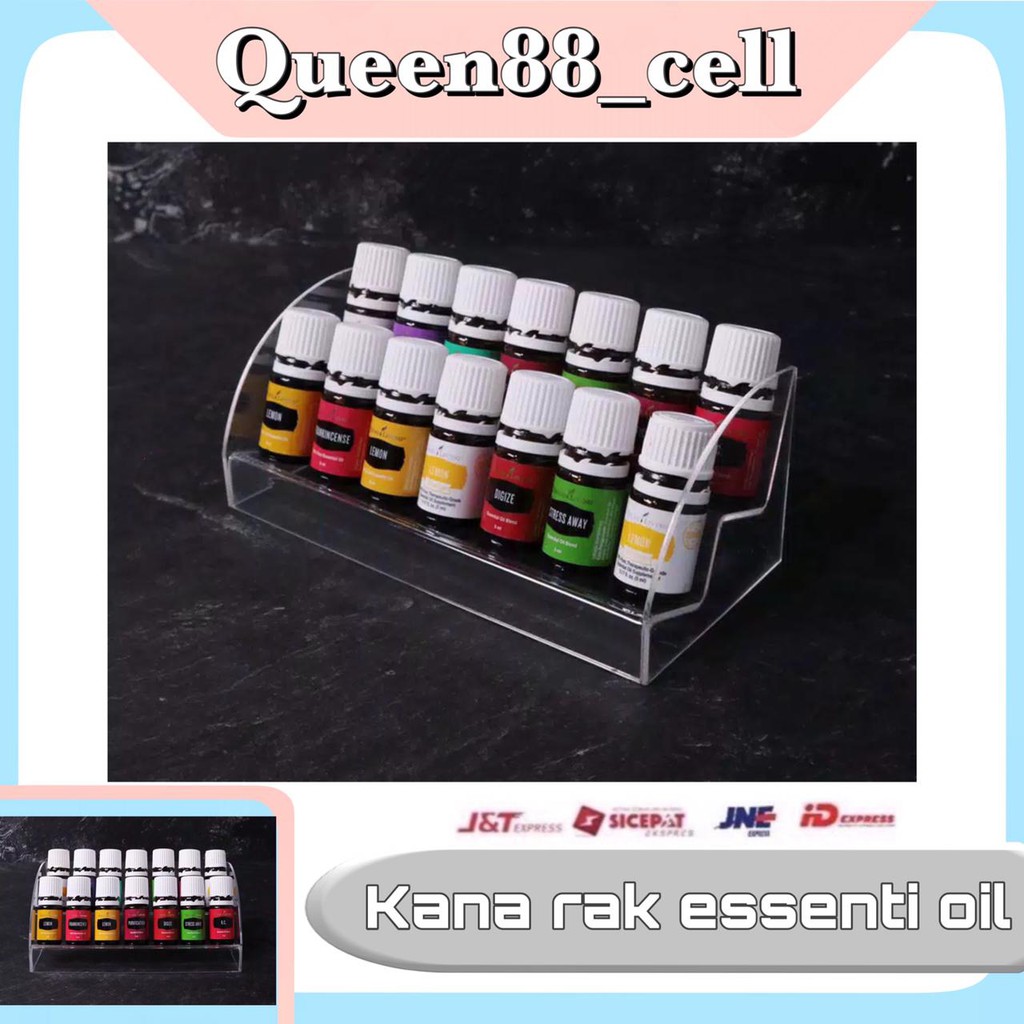 Kana Rak Essential Oil | Size 14 Pcs | Tempat Essential Oil Akrilik | Organizer Akrilik