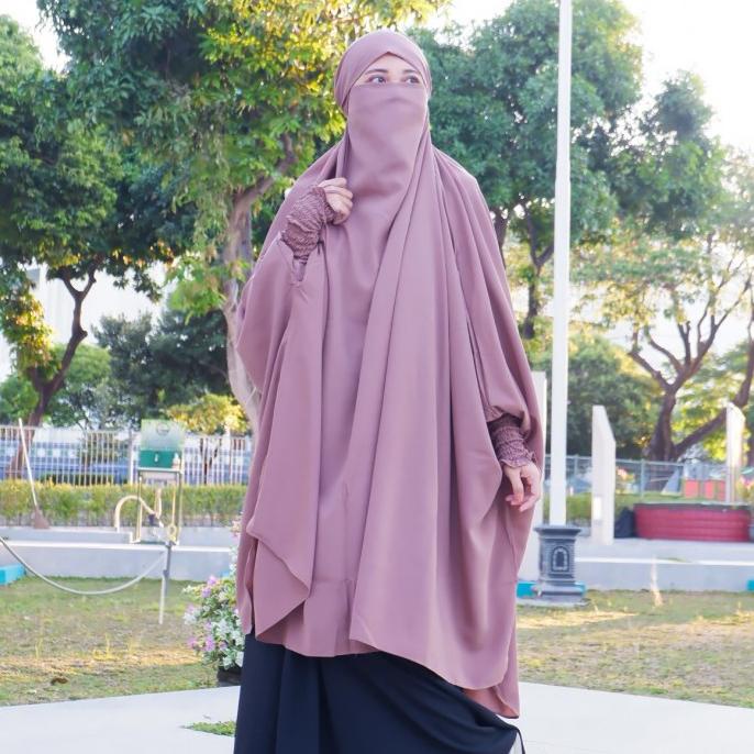 French khimar Jumbo Kerudung Instan French Khimar tangan