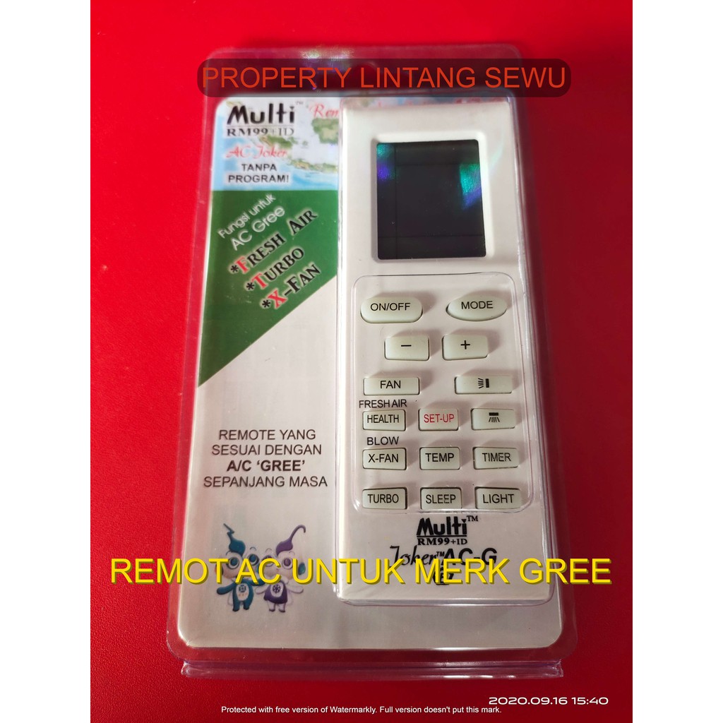 REMOT JOKER REMOT AC GREE REMOT AC MULTI UNIVERSAL AC GREE REMOT UNTUK AC MERK GREE