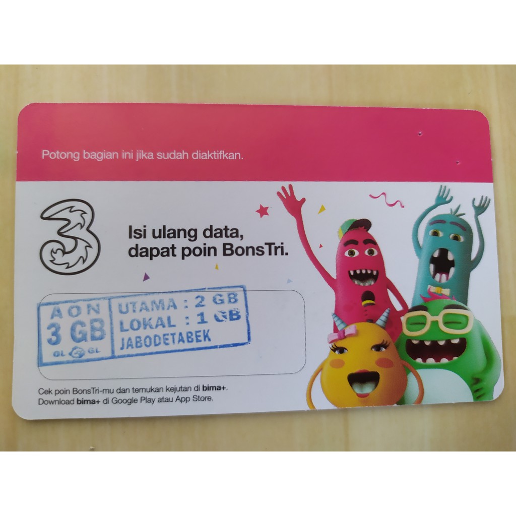 Voucher Tri 3 GB AON Jabodetabek