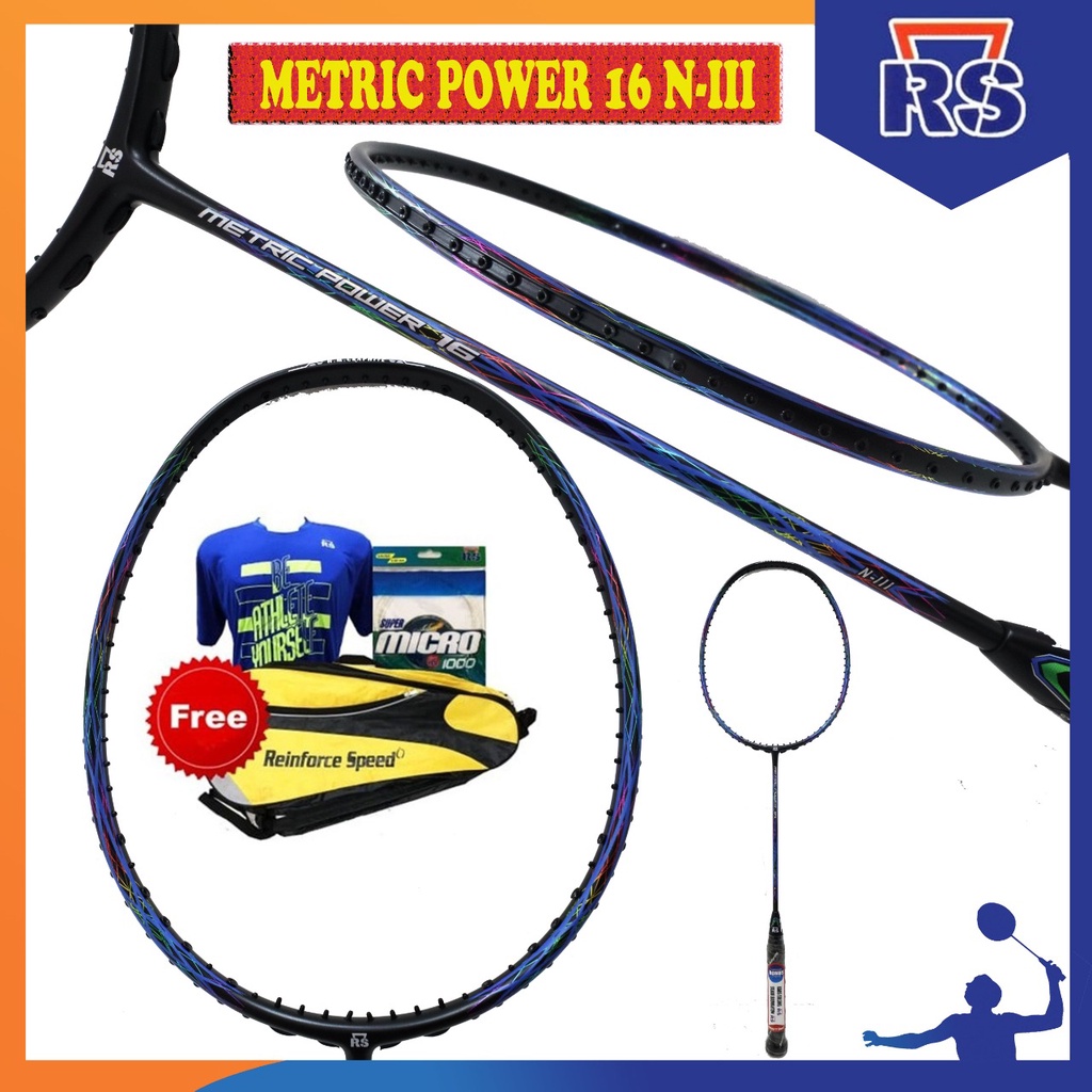 RAKET BADMINTON RS METRIC POWER 16 N III / MP16 NIII ORIGINAL