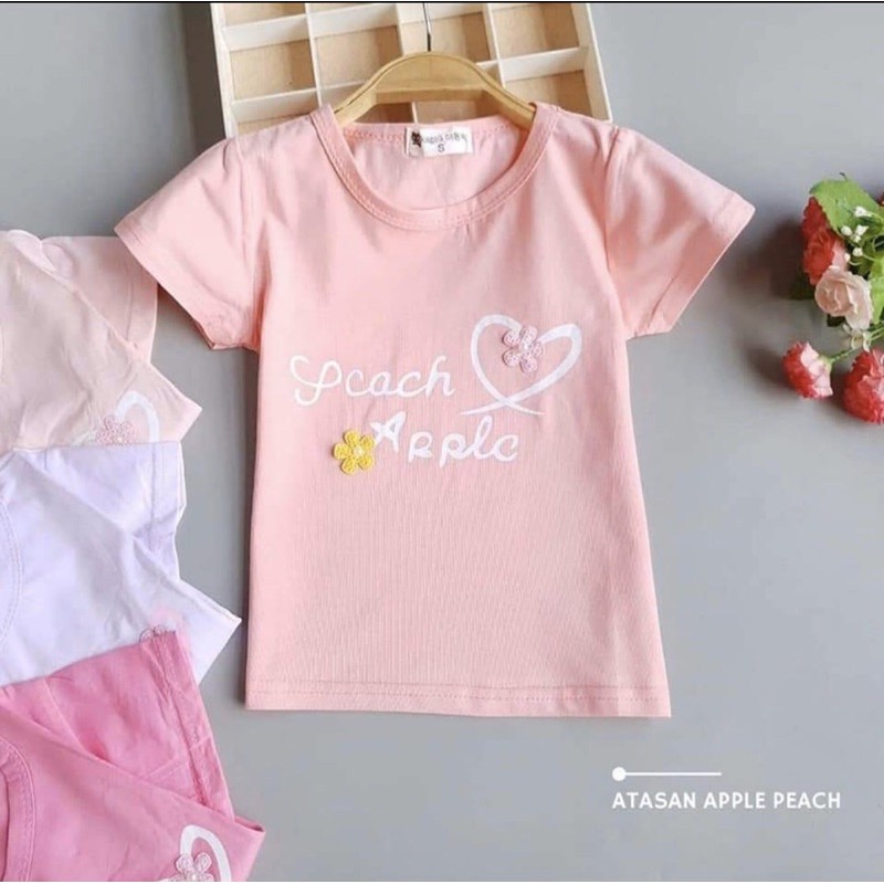 Paket Hemat 3 pcs kaos anak perempuan motif import 18 bulan-10 tahun