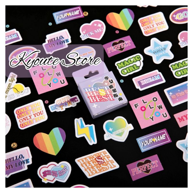 

Sticker Fancy Quotes Words Colorful Tipografi Scrapbook DIY Bujo Planner Jurnal