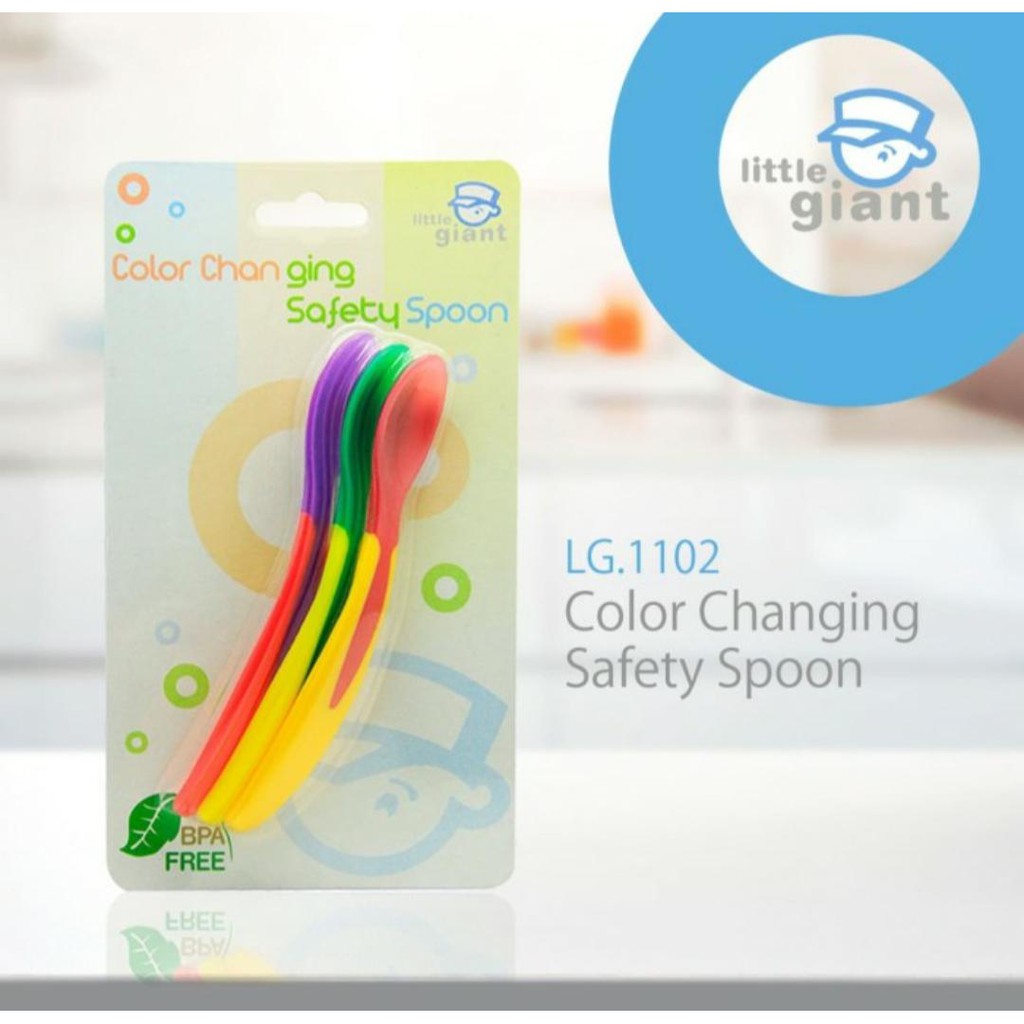 Little Giant LG1102 Color Changing Safety Spoon Sendok Makan Bayi