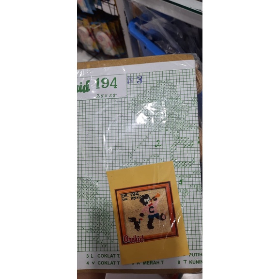 KRISTIK SET/SULAM/STRIMIN KLASIK/ORCHID KRISTIK 194