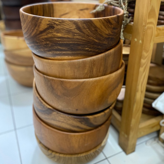 Wooden Giant Salad Bowl / Mangkok Salad Kayu