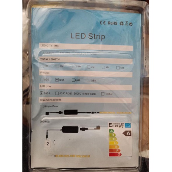 Lampu LED STRIP 5050 dan SMD 2835 RGB+REMOTE+ADAPTOR