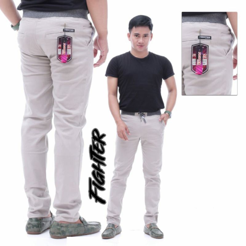 CELANA CHINO RIP PANJANG FIGHTER PREMIUM