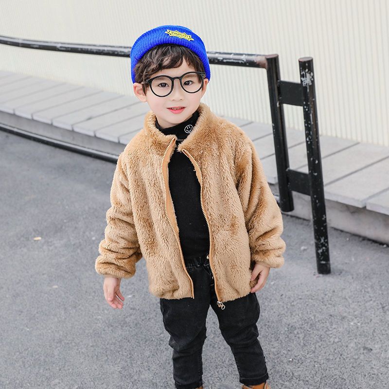 Jaket winter anak bulu kids fur jacket warm hangat cowok cewek import noel murah coat