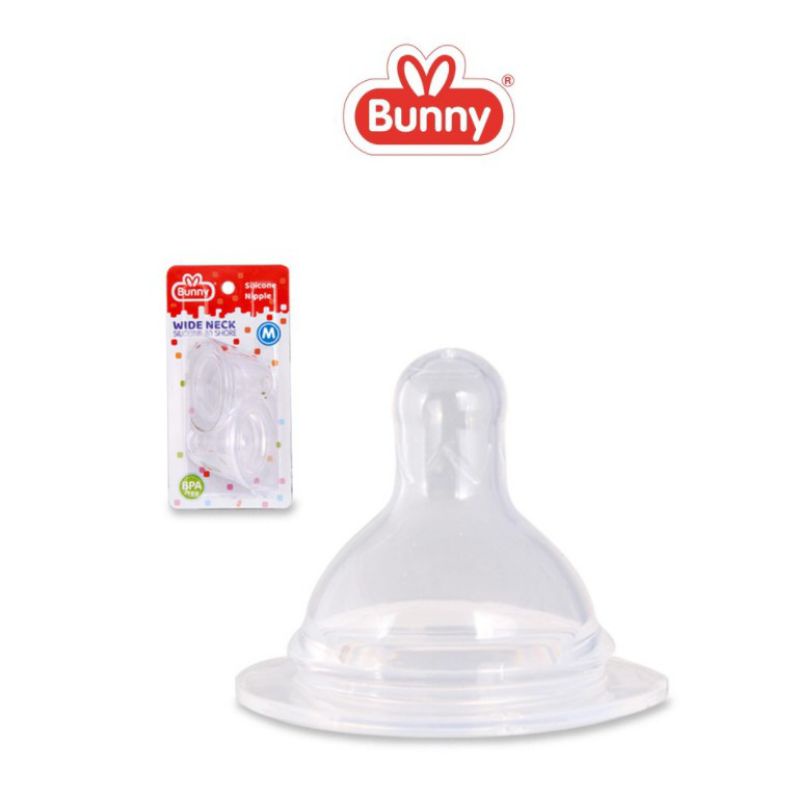 2 Pcs Dot nipple Wide neck Lusty Bunny BPA Free Size S M L