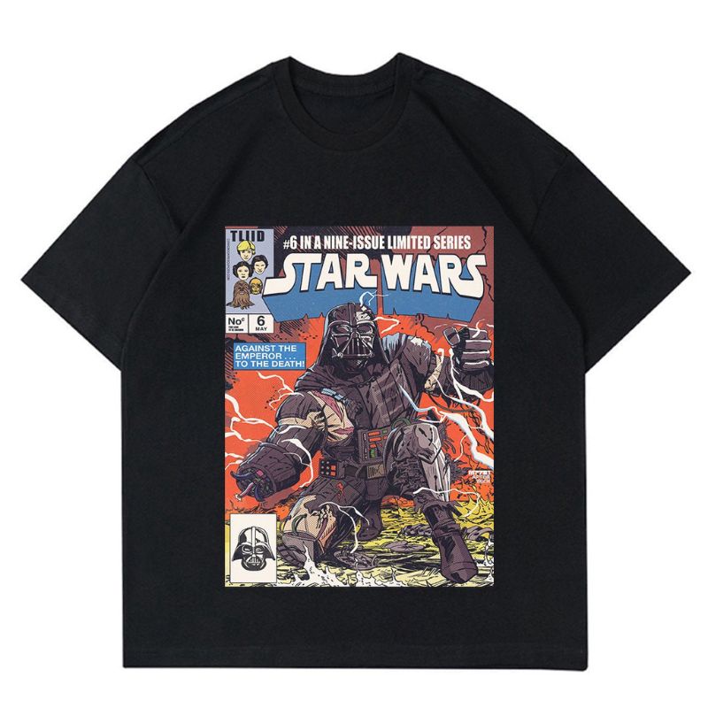 KAOS VINTAGE STAR WARS | T-SHIRT COMIC STARWARS VINTAGE | KAOS BAJU STARWARS H&M