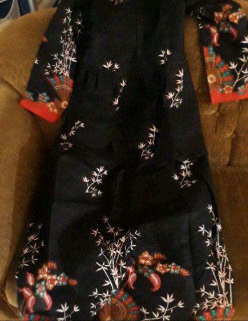 Batik Couple Keluarga Sania Ruffle Ori Ndoro Jowi Dnt Motif Kipas