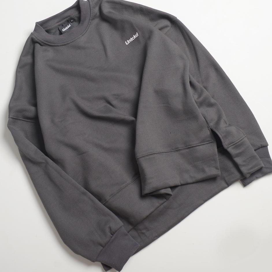 Terbaru.. UNTCKD Summit Flare Crewneck Dark Grey