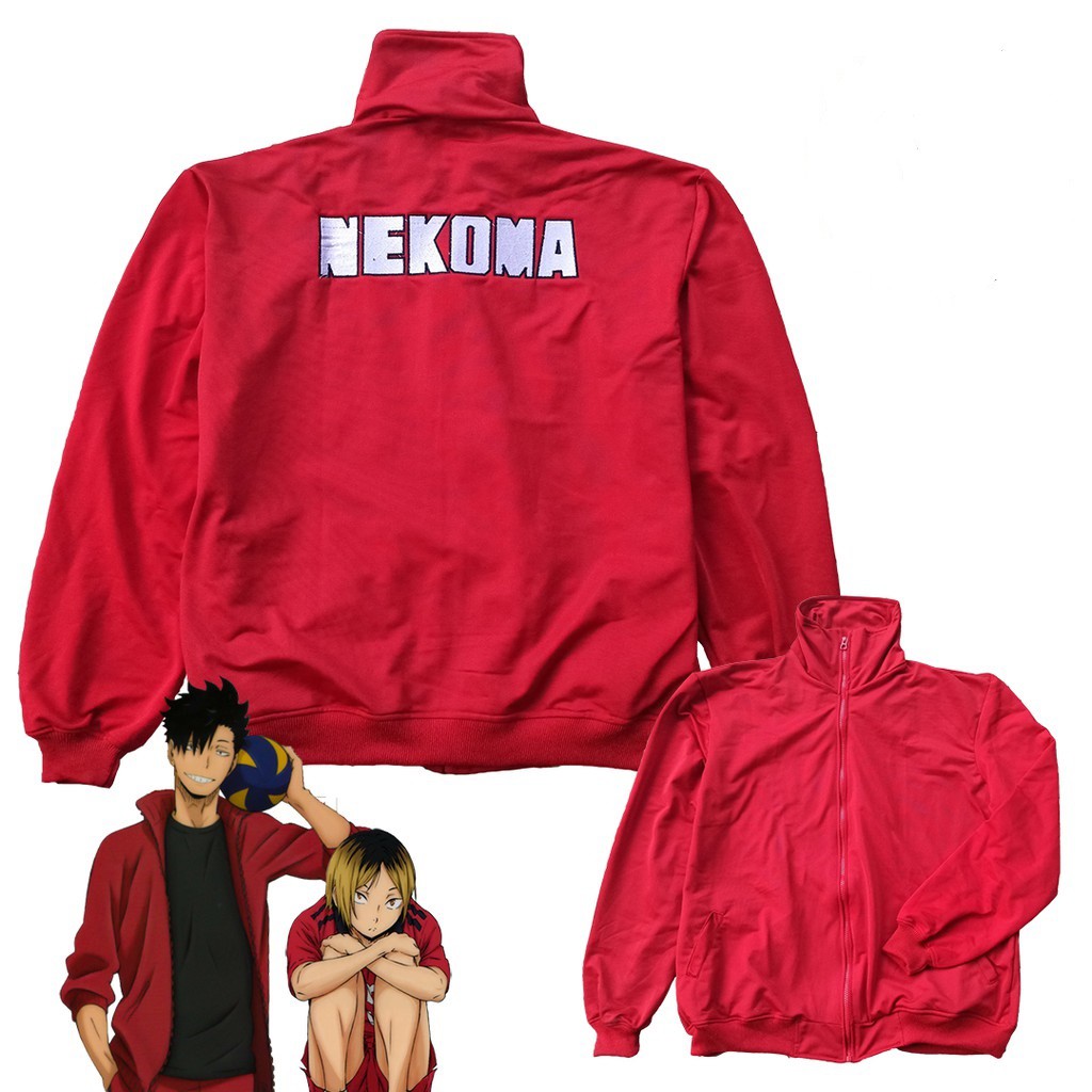 Jaket Anime Haikyuu Karasuno Inarizaki Nekoma Fukurodani Aoba Johsai Nekoma Cosplay Premium