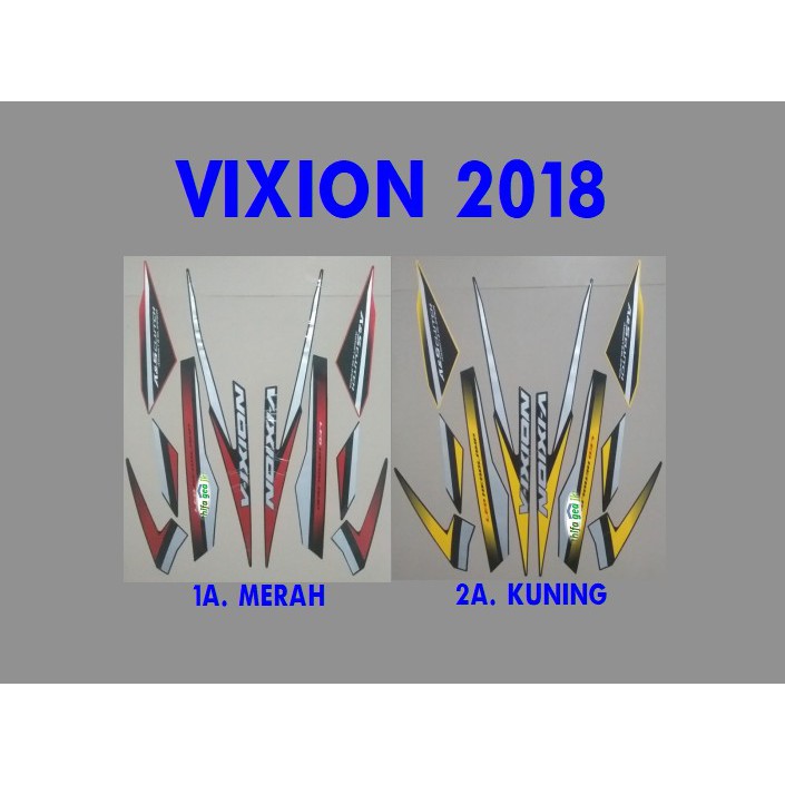Sticker VIXION 2018 Motor Yamaha Stiker Striping List Lis