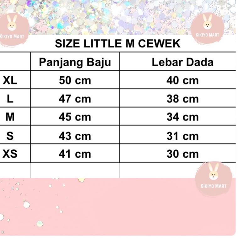 Kaos Little M Cewek Anak Perempuan Branded Matahari Grosir Ecer (KODE 5633)