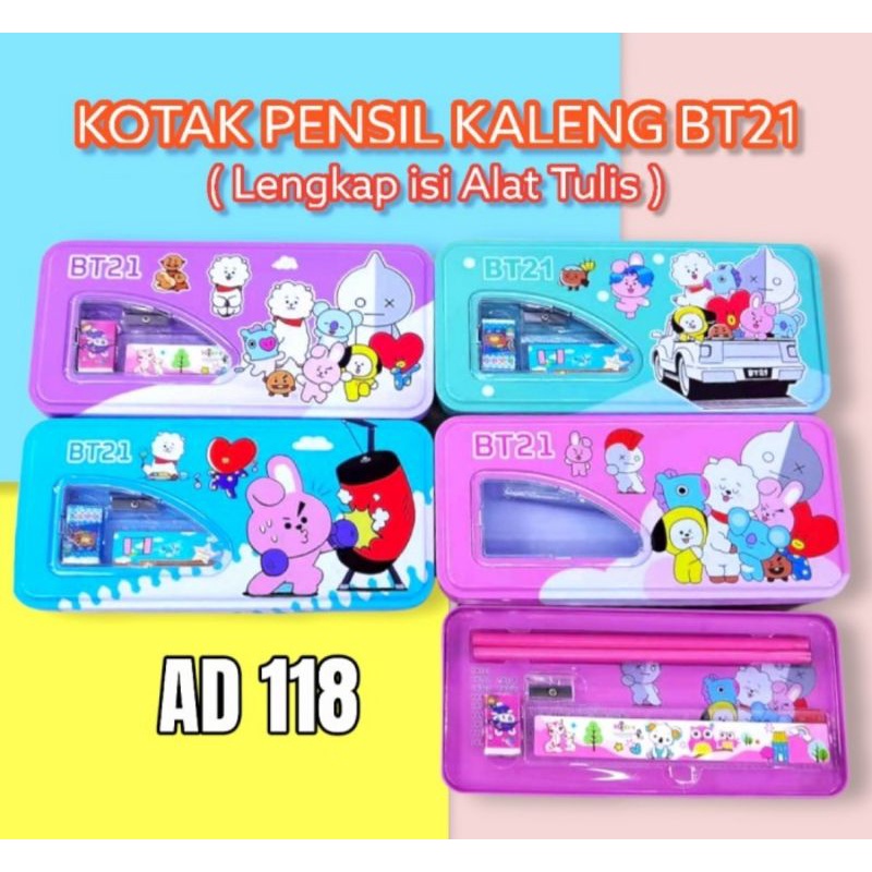 

Kotak Pensil BT21 Kaleng 2 Susun Lengkap isi Alat Tulis