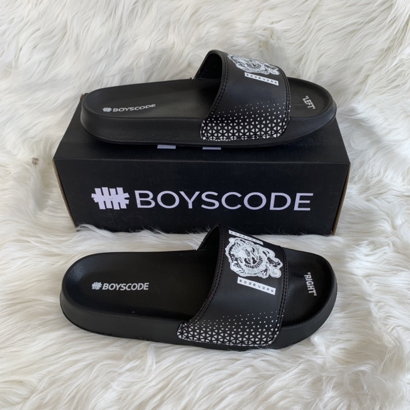 Sendal Slop PRIA Wanita TYPE 22 BOYSCODE DRAGON BLACK SERIES FREE PAPERBAG / SANDAL FLIP FLOP PRIA BERKUALITAS