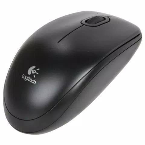 Mouse Logitech B100 OPTICAL USB ORIGINAL - Hitam