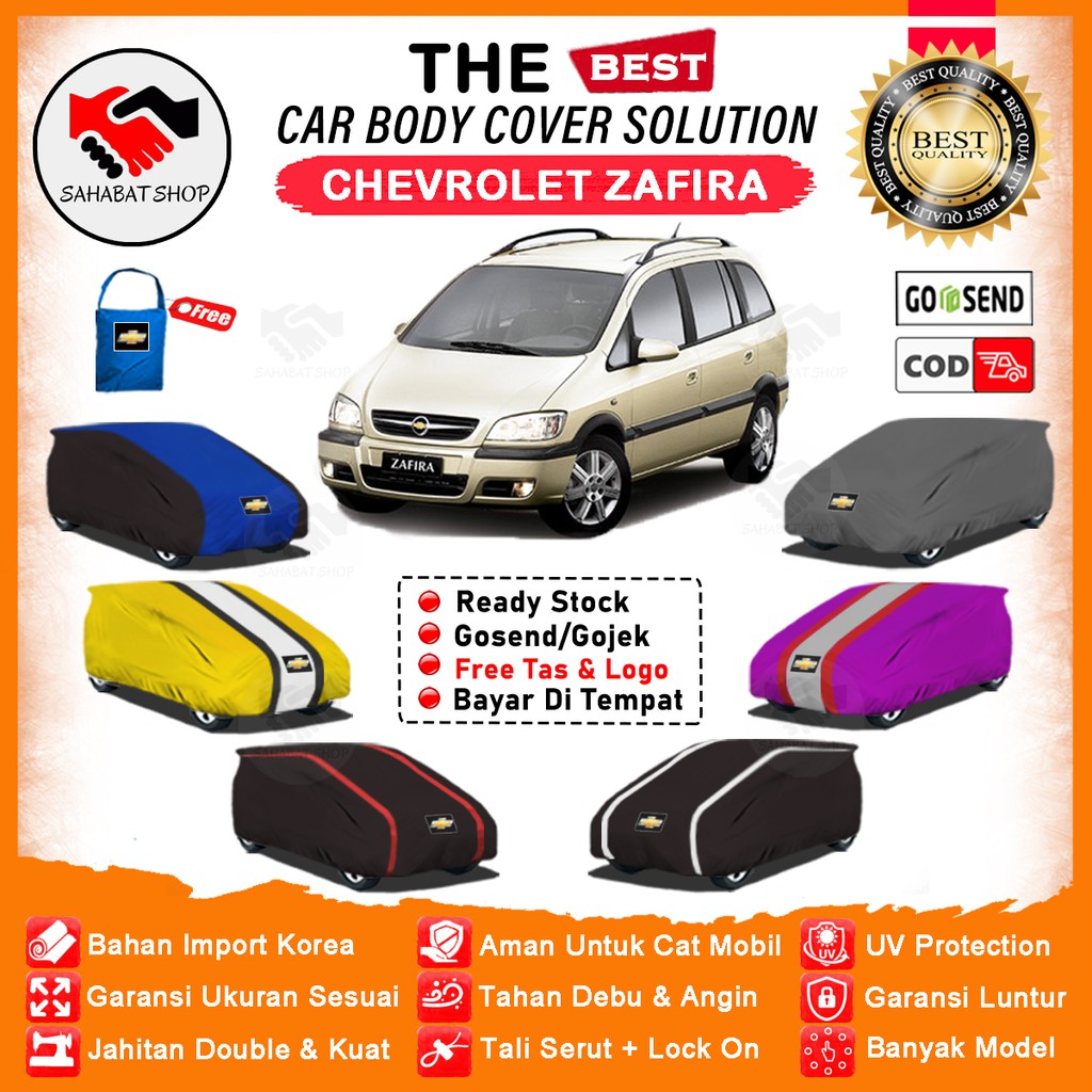 Sahabat Body Cover Mobil Zafira / Sarung Penutup Chevrolet Zafira Outdoor / Mantel Tutup Selimut Pelindung Kerudung Jas Mantol Pembungkus Terpal Kelambu Kerodong Tutupan Bungkus Mobil Zafira Waterproof Anti Air Model Orange