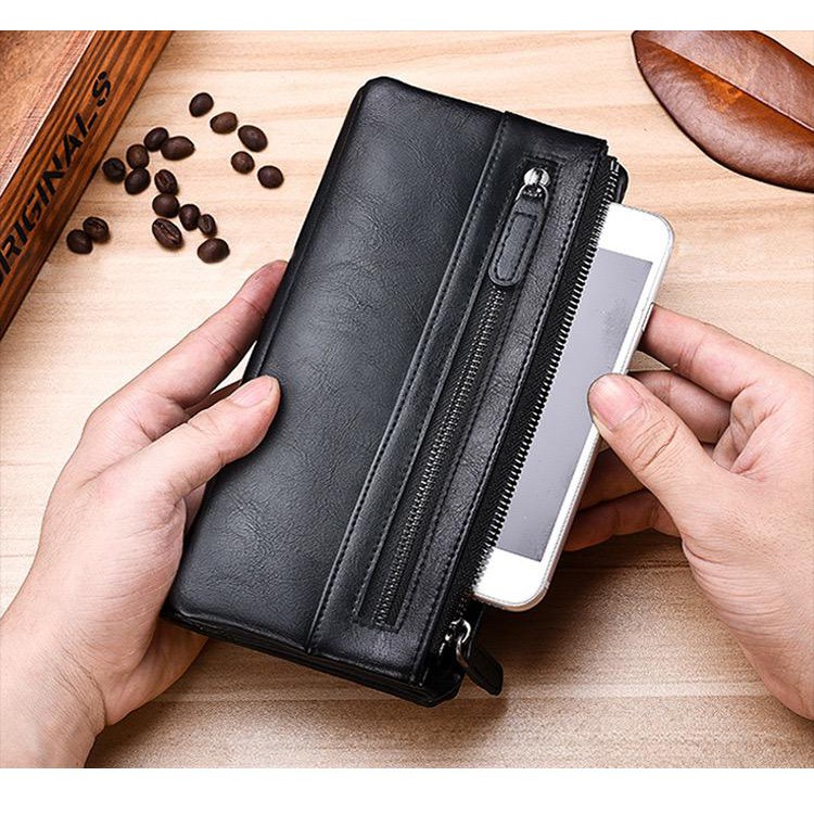 DOMPET PANJANG KULIT HP RESLETING KOIN KEREN KUALITAS PREMIUM DEABOLAR JC222