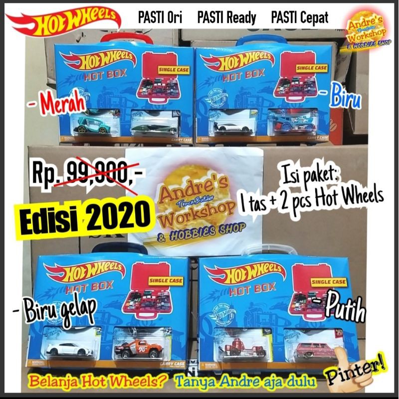 Hotwheels Carry Case original Mattel Hot Wheels paket hemat isi1 koper dan 2 pcs Hot Wheels tas
