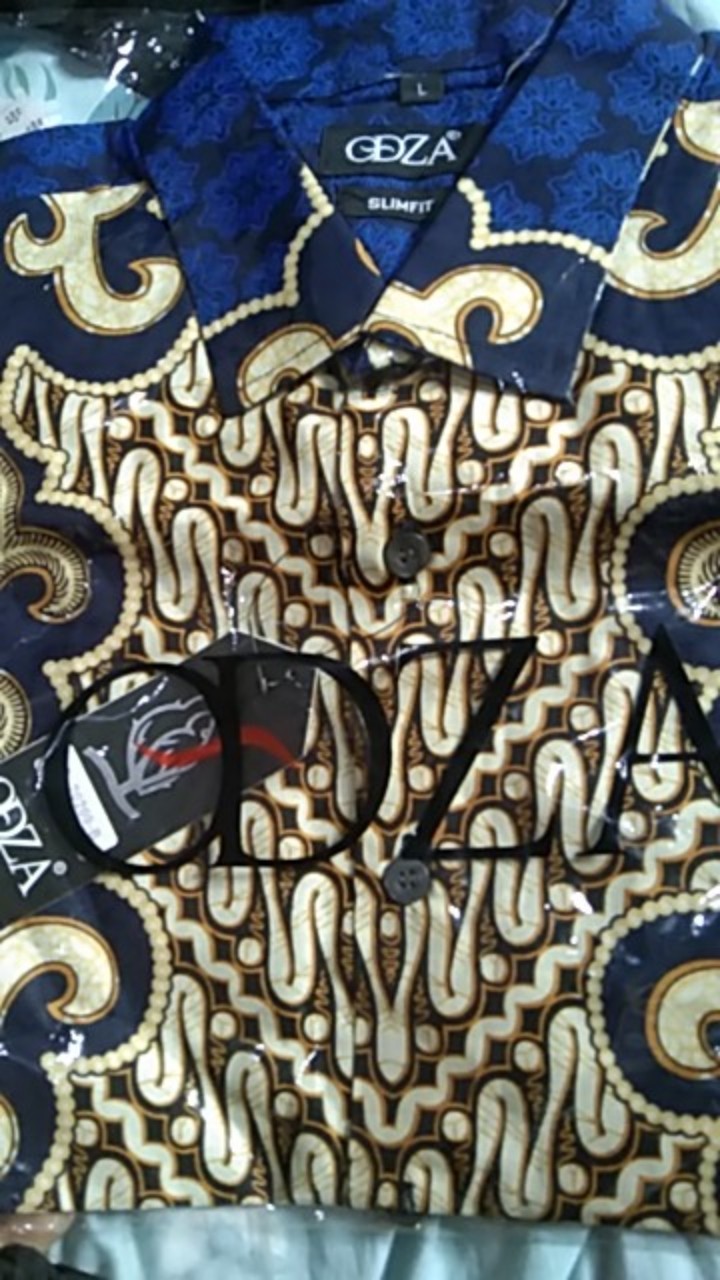 Odza Classic Baju Batik Jonasan Lengan Pendek Pria Slim Fit Kemeja Sogan Solo Modern