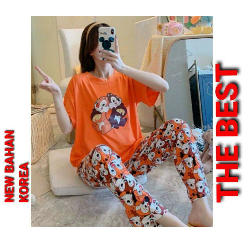 Piyama Baju Tidur Wanita CP Import Bahan Spandek Korea