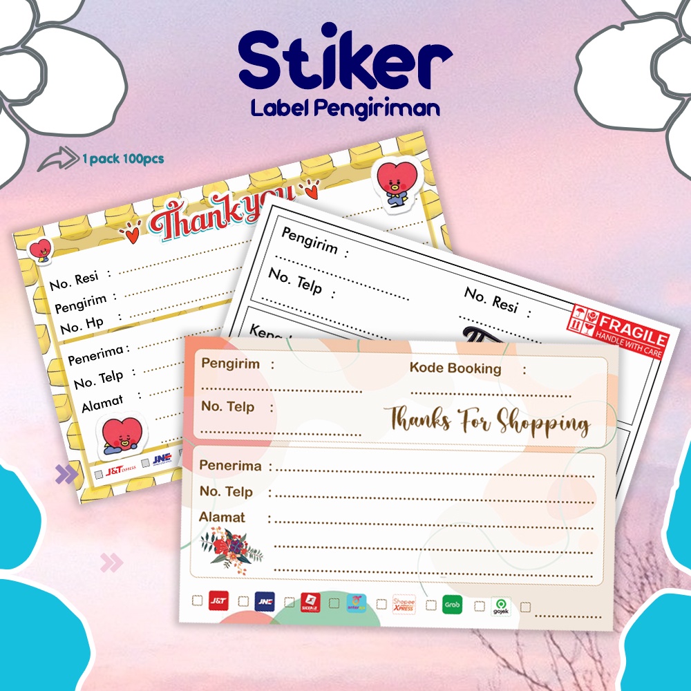 Stiker Pengiriman / Stiker Pengiriman Olshop / Stiker Label Pengiriman / Sticker Fragile