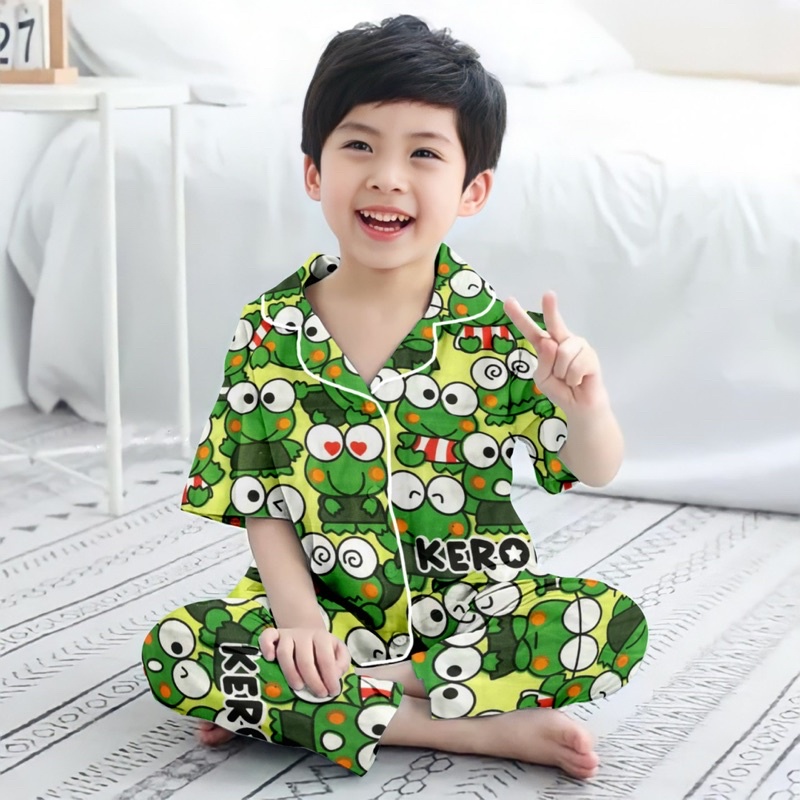 piyama anak 6 th - 11 th/one set anak/baju setelan anak kekinian/piyama setelan anak2