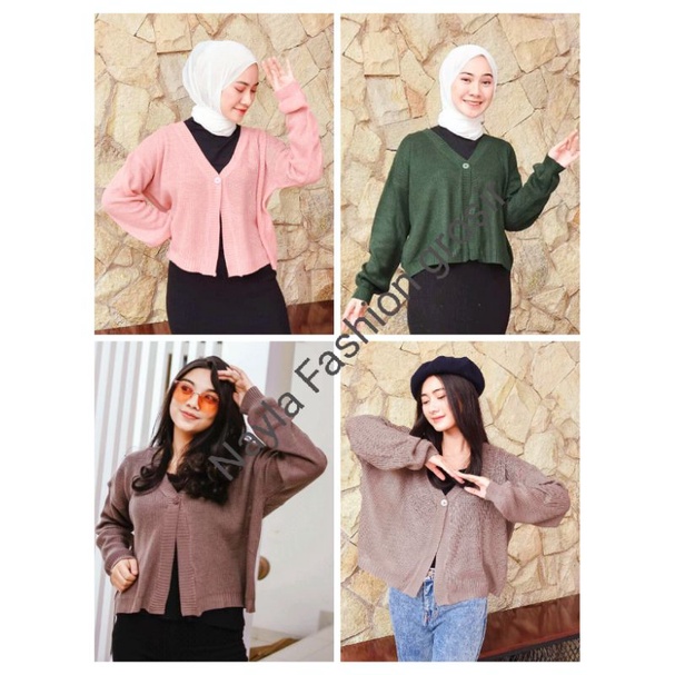 LUNA OUTER - Jaket rajut wanita kekinian / trendy / outfit wanita keren / gudang fashion / modis / sweater rajut murah bagus / jaket berkualitas / cardie wanita