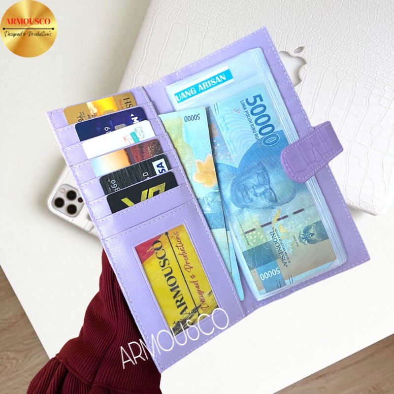 DOMPET ORGANIZER KEUANGAN BULANAN PINTAR / DISIPLIN PENGATUR KEUANGAN BULANAN GAWANG /  DOMPET ORGANIZER KEUANGAN CROCO ELEGAN TERBARU