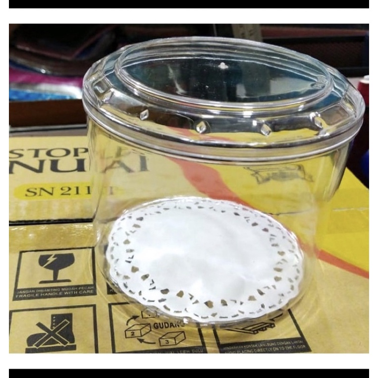 TOPLES KUE KERING BULAT TINGGI NUAI SN 211.T ( 500 gr ) TOPLES NASTAR / TOPLES MIKA KUE Toples nuai 