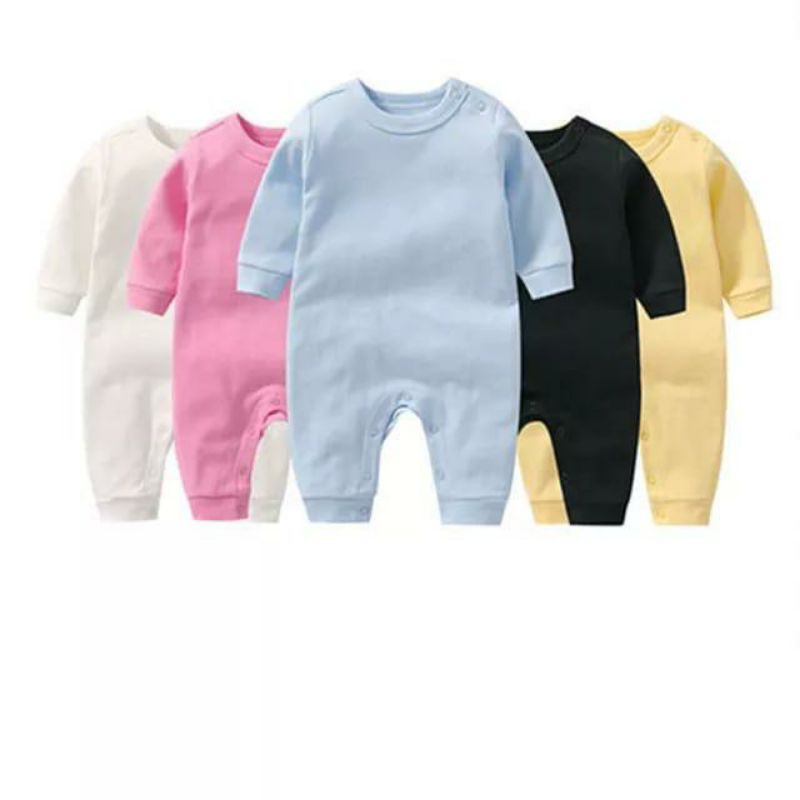 Jumper bayi panjang POLOS / sleepsuit POLOS bayi