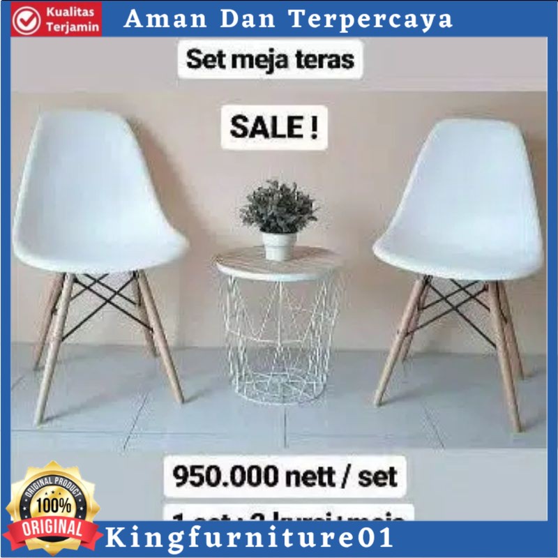 set meja teras informa / set meja cafe / kursi dan meja outdoor/ kursi dacey & meja topaz /meja tamu