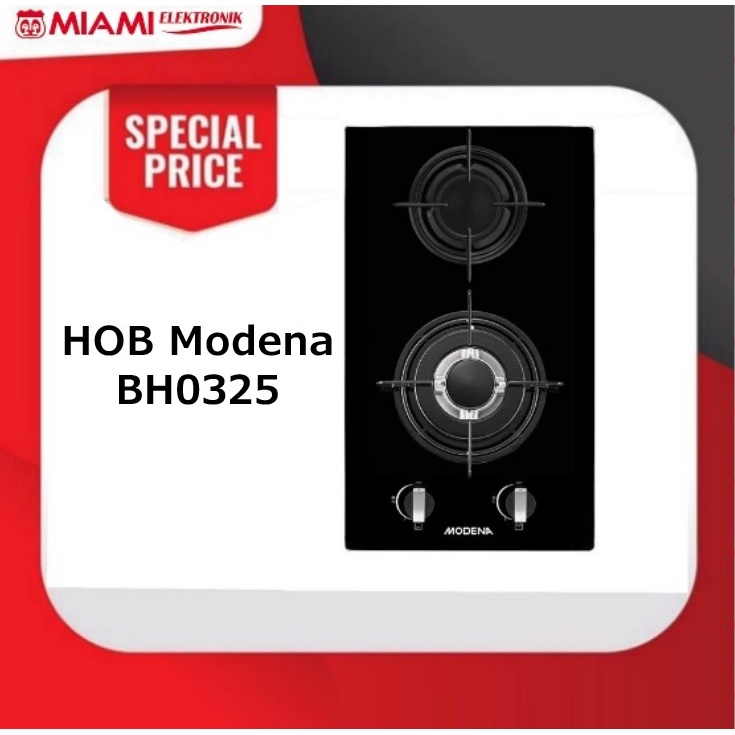 Kompor Gas Tanam Modena Liscio BH0325 / Built In Gas HOB BH 0325