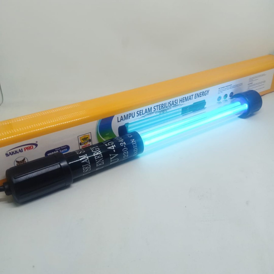 Lampu UV Celup 45 Watt Aquarium Kolam Ikan Anti Bakteri Lumut Akuarium