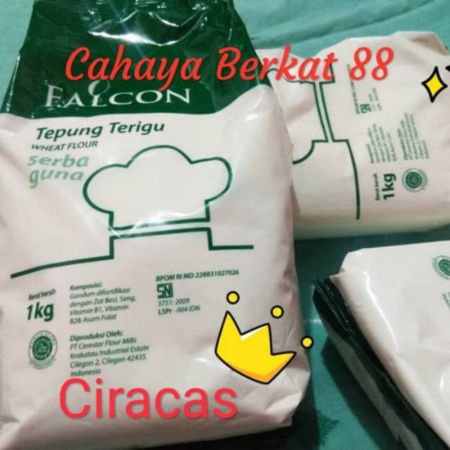 

TEPUNG TERIGU FALCON 1KG PROTEIN SEDANG PREMIUM SERBA GUNA