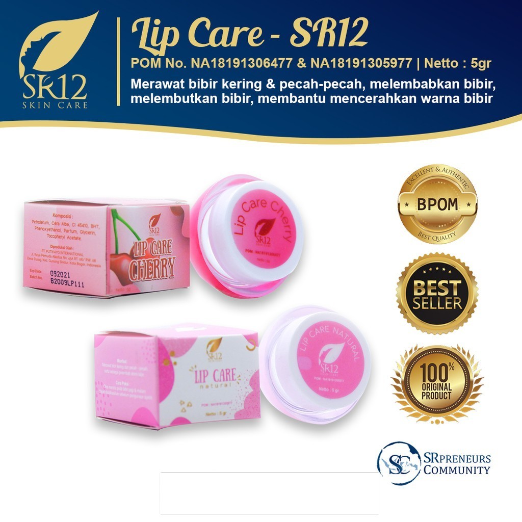 Jual LIP CARE SR12 BEST SELLER..!! PELEMBAB BIBIR / LIP BALM / PENCERAH ...