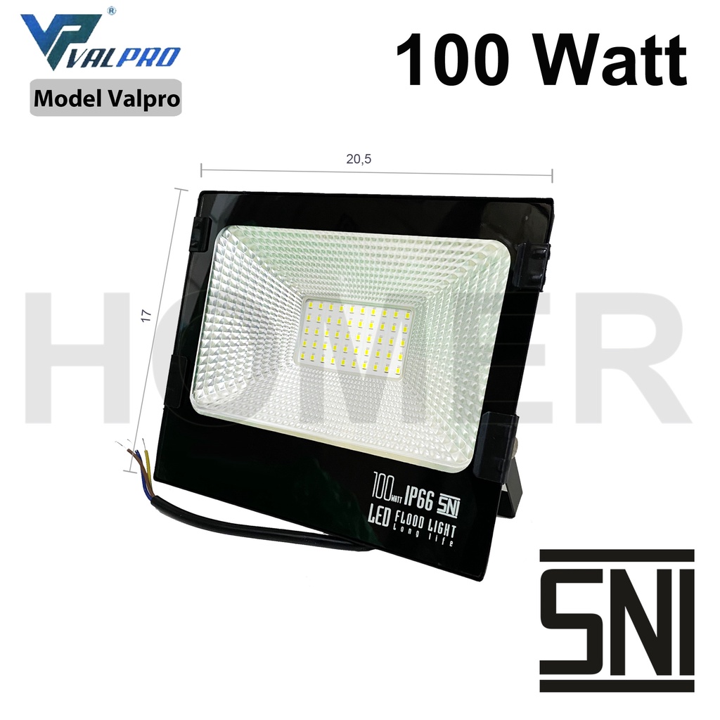 lampu led sorot / tembak / floodlight / outdoor / lapangan COB SMD super terang jarak jauh 100w 100 w 100 watt 100watt valescom valpro emico probest hamatsu hattasu joson ip65 ip66 ip67