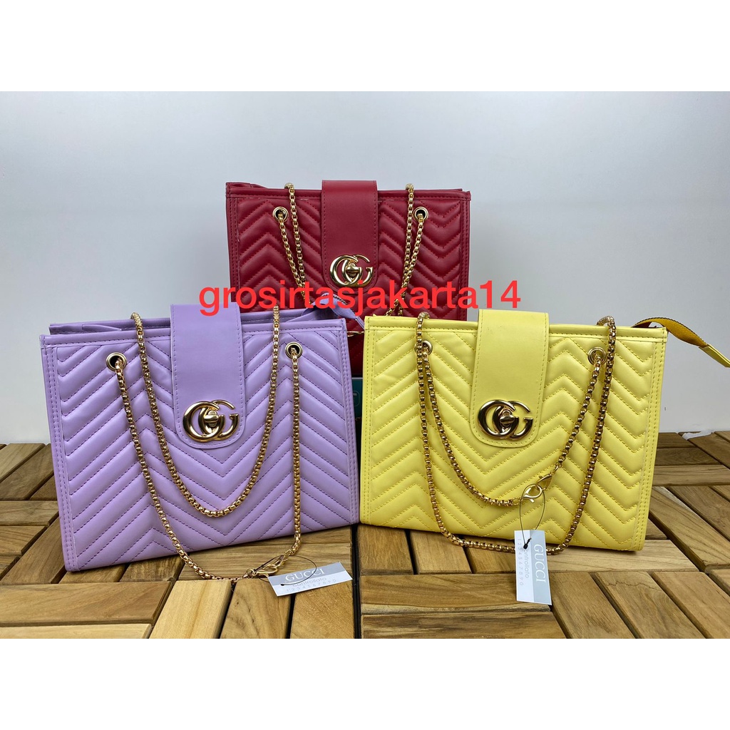 PRODUK BEST SELLER!!! TAS SELEMPANG WANITA KOTAK KUNCI CG BORDIR / TAS FASHION WANITA TERBARU IMPORT