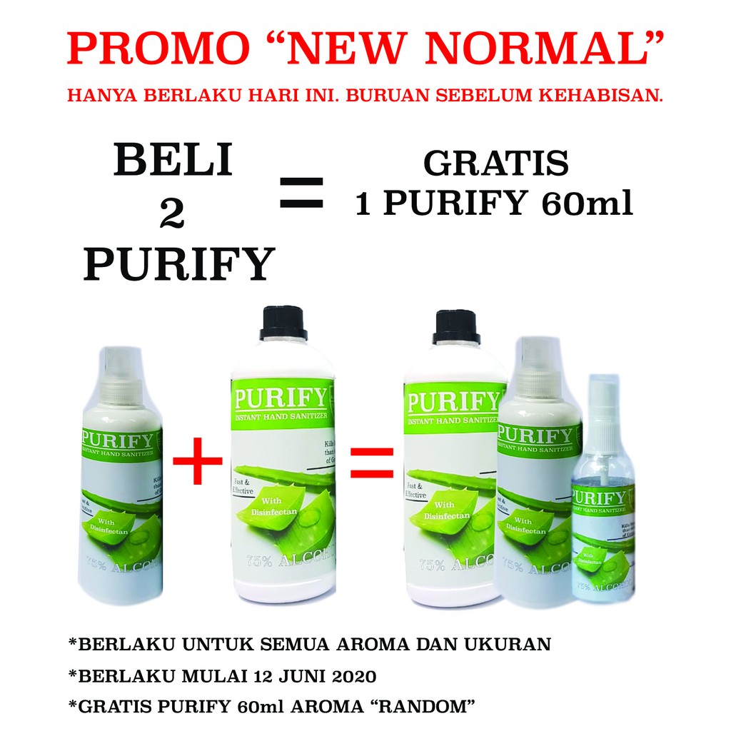 Hand Sanitizer Spray Purify 250ml (TERMURAH &amp; ASLI)